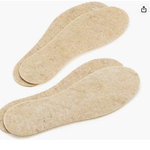 NWT LamBaa Natural Wool Felt insoles - 2 pair (4pcs) for Women's sz 6 or kids